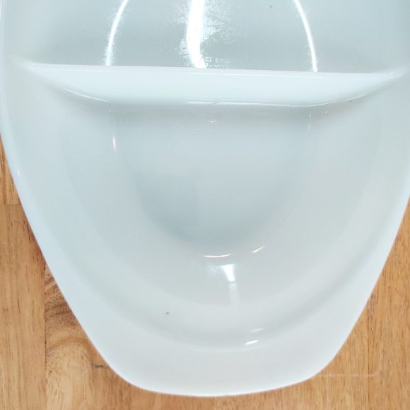 Set of 2 Divided Dishes, FIRE-KING 468 & PYREX 1063 Opal White Milk Glass, Oval - Picture 13 of 16